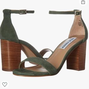 Steve Madden Declaire Green Suede Sandal
